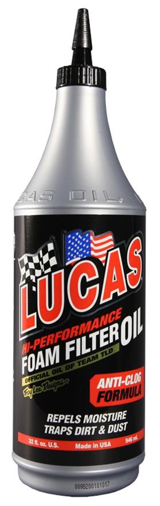 LUCAS OIL 10798 High Performance Foam Filter Oil - 1 Quart - The Twister Group Tools product