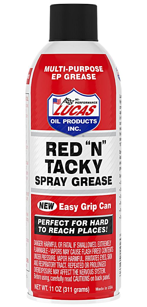 LUCAS OIL 11025 Red INCHN INCH Tacky Grease Aerosol - 11 Ounce - High quality product image showing LUCAS OIL 11025 Red INCHN INCH Tacky Grease Aerosol - 11 Ounce details and features