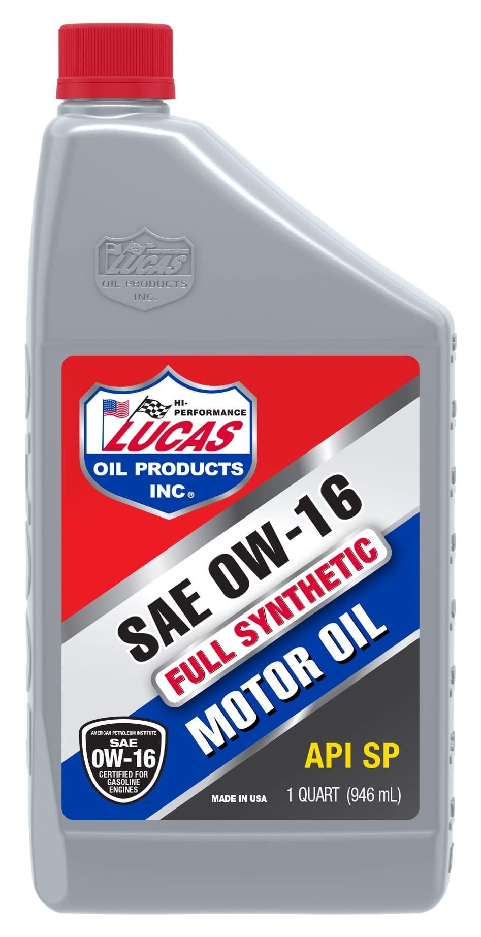LUCAS OIL 11181 Synthetic SAE 0W-16 Motor Oil API SP 1 Quart - The Twister Group Tools product