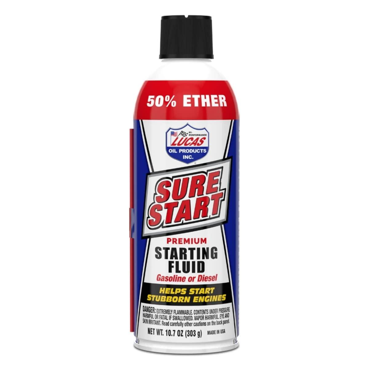 LUCAS OIL 11238 Sure Start Premium Starting Fluid - 10.7 Ounce - High quality product image showing LUCAS OIL 11238 Sure Start Premium Starting Fluid - 10.7 Ounce details and features