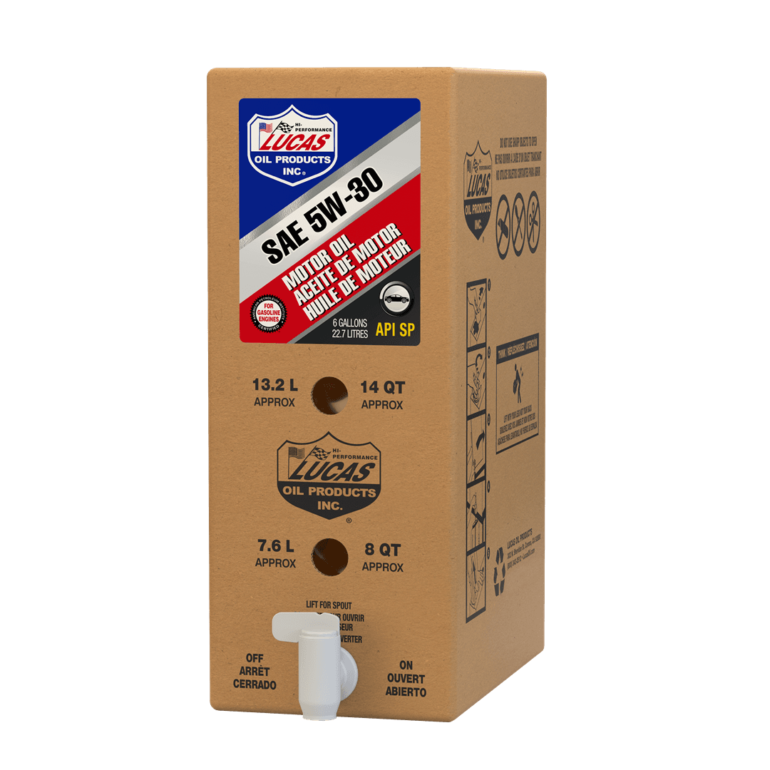 LUCAS OIL 18010 Conventional Oil; SAE 5W-30; 6 Gallon Bag In Box; Single - High quality product image showing LUCAS OIL 18010 Conventional Oil; SAE 5W-30; 6 Gallon Bag In Box; Single details and features