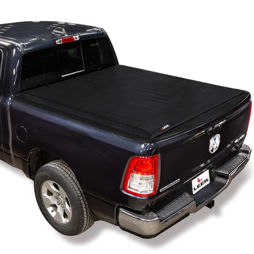 LEER 610298 SR250 Soft Rolling Truck Bed Tonneau Cover, Fits Dodge Ram 1500 without 60/40 Tailgate, Years 2019-2024, 57 INCH Truck Bed, Black