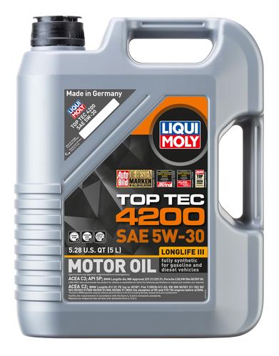 LIQUI MOLY 2011 Top Tec 4200 SAE 5W-30 Longlife Motor Oil - 5 Liter