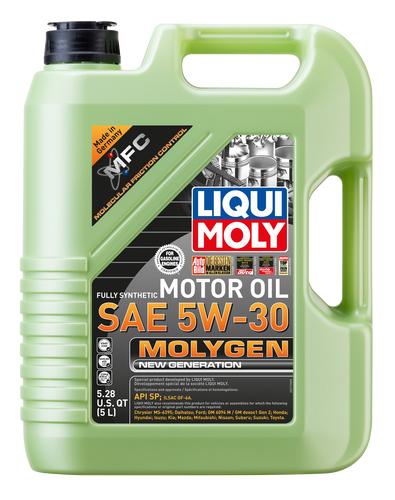 LIQUI MOLY 20228 MOLYGEN NEW GENERATION 5W-30, SAE 5W-30; Synthetic; 5 Liter Jug; Single - The Twister Group Tools product