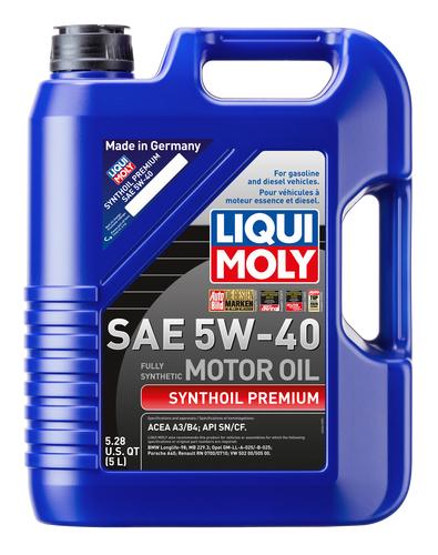 LIQUI MOLY 2041 SYNTHOIL PREMIUM SAE 5W-40, SAE 5W-40; Synthetic; 5 Liter Jug; Single - The Twister Group Tools product