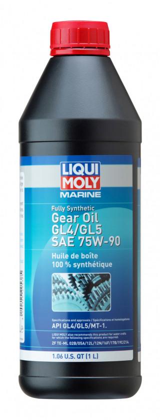 LIQUI MOLY 20538 Marine Fully Synthetic Gear Oil GL4/GL5 75W-90, 1L