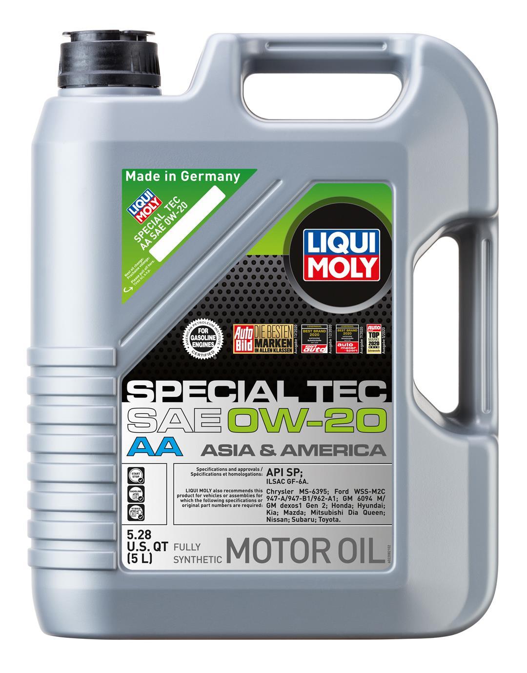 LIQUI MOLY 2208 0W-20 Special Tec AA Motor Oil, 5 L - The Twister Group Tools product
