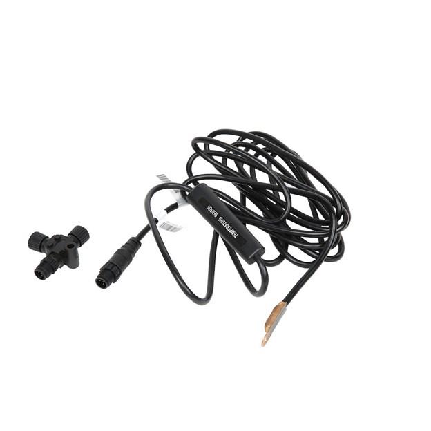 LOWRANCE 000-11520-001 TEMPERATURE SENSOR SURFACE MOUNT, Use To Monitor And Display Water Temperature Inside Outside In Live Well Bait Well On Multifunction Display; 10 Feet Length Wired; Black; Single; With NMEA 2000 T-Connector - Product image