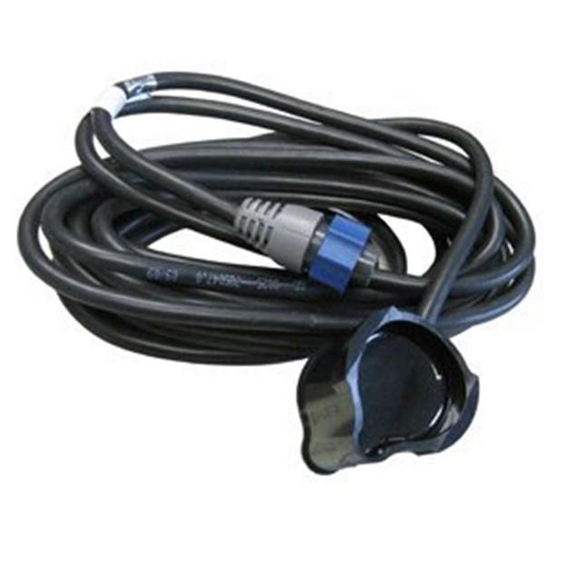 LOWRANCE 000-14886001 9-Pin Shoot-Thru Hull M/H Chirp Transducer - No Temp, Black - High quality product image showing LOWRANCE 000-14886001 9-Pin Shoot-Thru Hull M/H Chirp Transducer - No Temp, Black details and features