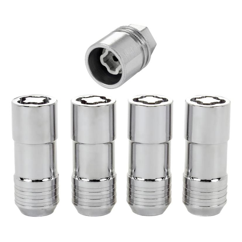 MCGARD 24205 Chrome Cone Seat Wheel Locks (M14 x 2.0 Thread Size) - Set of 4