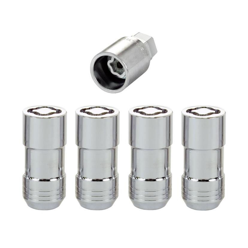 MCGARD 24210 Chrome Cone Seat Wheel Locks (M14 x 1.5 Thread Size) - Set of 4