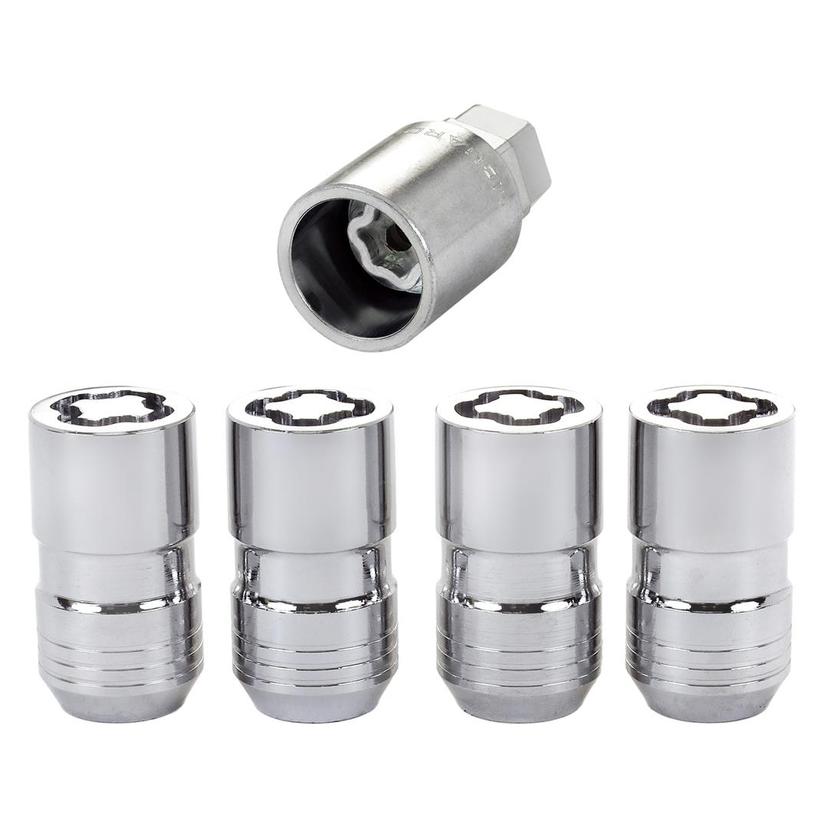 MCGARD 24215 Chrome Cone Seat Wheel Locks (M14 X 1.5 Thread Size) - Set of 4