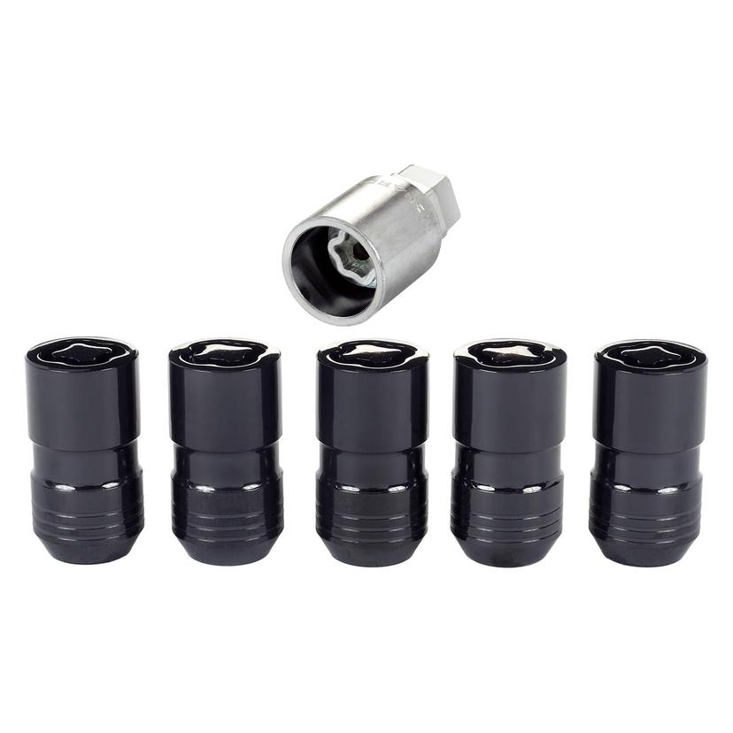 MCGARD 24516 Black Cone Seat Wheel Locks (M14 x 1.5 Thread Size) - Set of 5