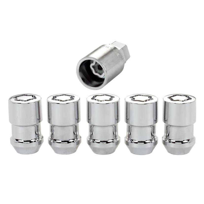 MCGARD 24538 Chrome Cone Seat Wheel Lock (1/2 INCH-20 Thread Size) - Set of 5