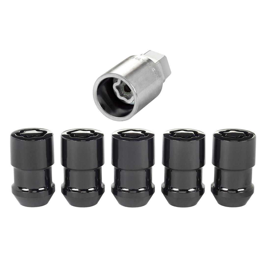 MCGARD 24548 Black Cone Seat Wheel Locks(1/2 INCH-20 Thread Size) - Set of 5 - High quality product image showing MCGARD 24548 Black Cone Seat Wheel Locks(1/2 INCH-20 Thread Size) - Set of 5 details and features
