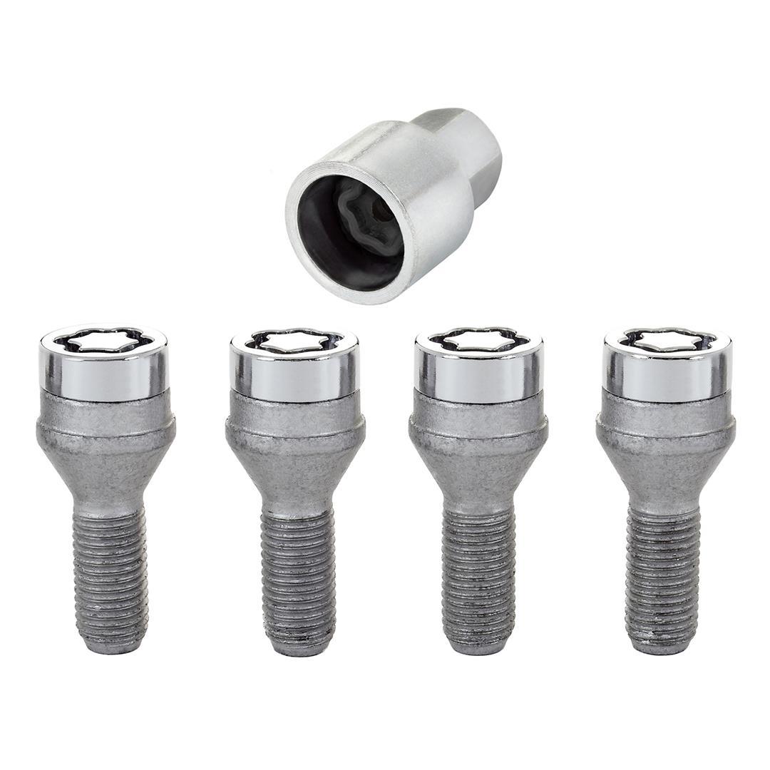 MCGARD 27179 Chrome Bolt Style Cone Seat Wheel Locks (M12 x 1.5) - Set of 4 - High quality product image showing MCGARD 27179 Chrome Bolt Style Cone Seat Wheel Locks (M12 x 1.5) - Set of 4 details and features