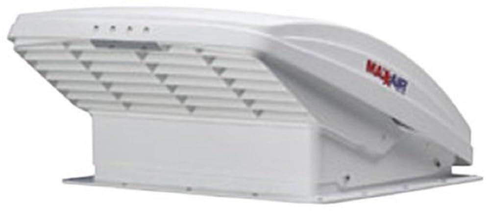 MAXXAIR 00-05100K MaxxFan Ventillation Fan with White Lid and Manual Opening Keypad Control - Product image