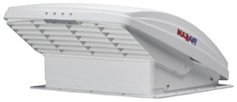 MAXXAIR 00-05100K MaxxFan Ventillation Fan with White Lid and Manual Opening Keypad Control - Product image