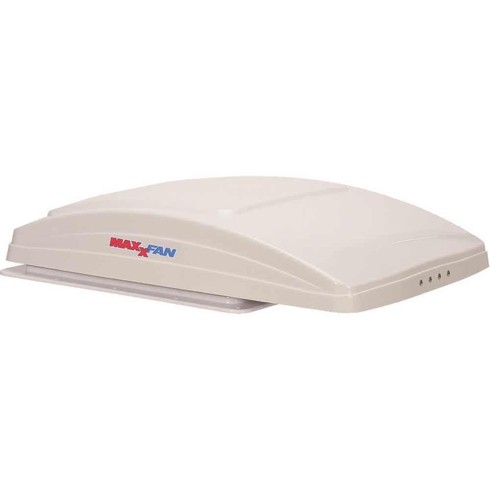 MAXXAIR 00-07000K Roof Vent; MaxxFan Deluxe; Remote Control Powered Opening; For 14 Inch x 14 Inch Vent; With Fan; White - Product image