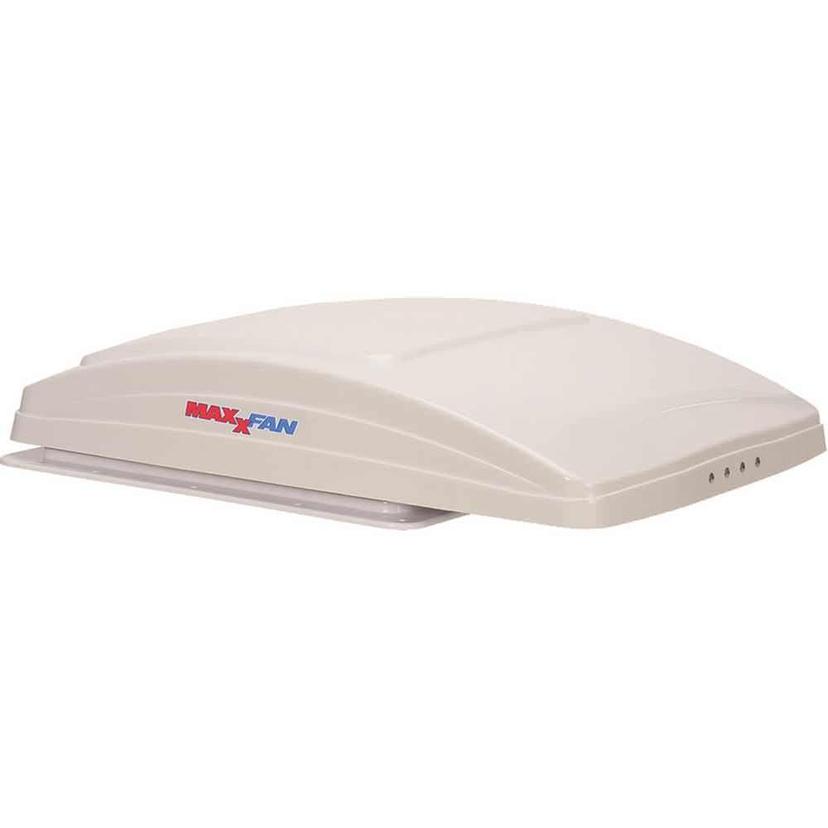 MAXXAIR 00-07000K Roof Vent; MaxxFan Deluxe; Remote Control Powered Opening; For 14 Inch x 14 Inch Vent; With Fan; White - Product image