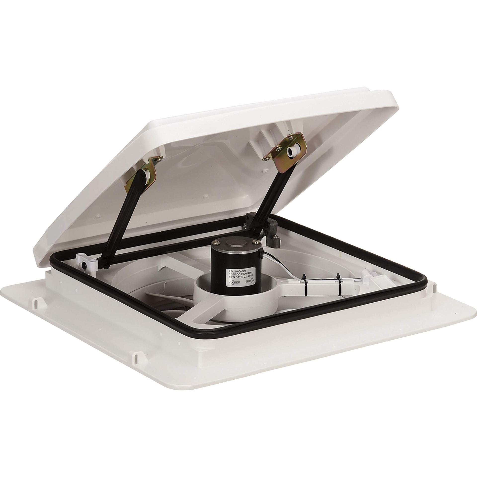 MAXXAIR 00A04301K Original Maxxfan - Vent, Fan & Rain Protection All-in-One, High Powered 4-Speed Exhaust Only Fan, Manual Knob Control, 14 INCHx14 INCH, White - Product image