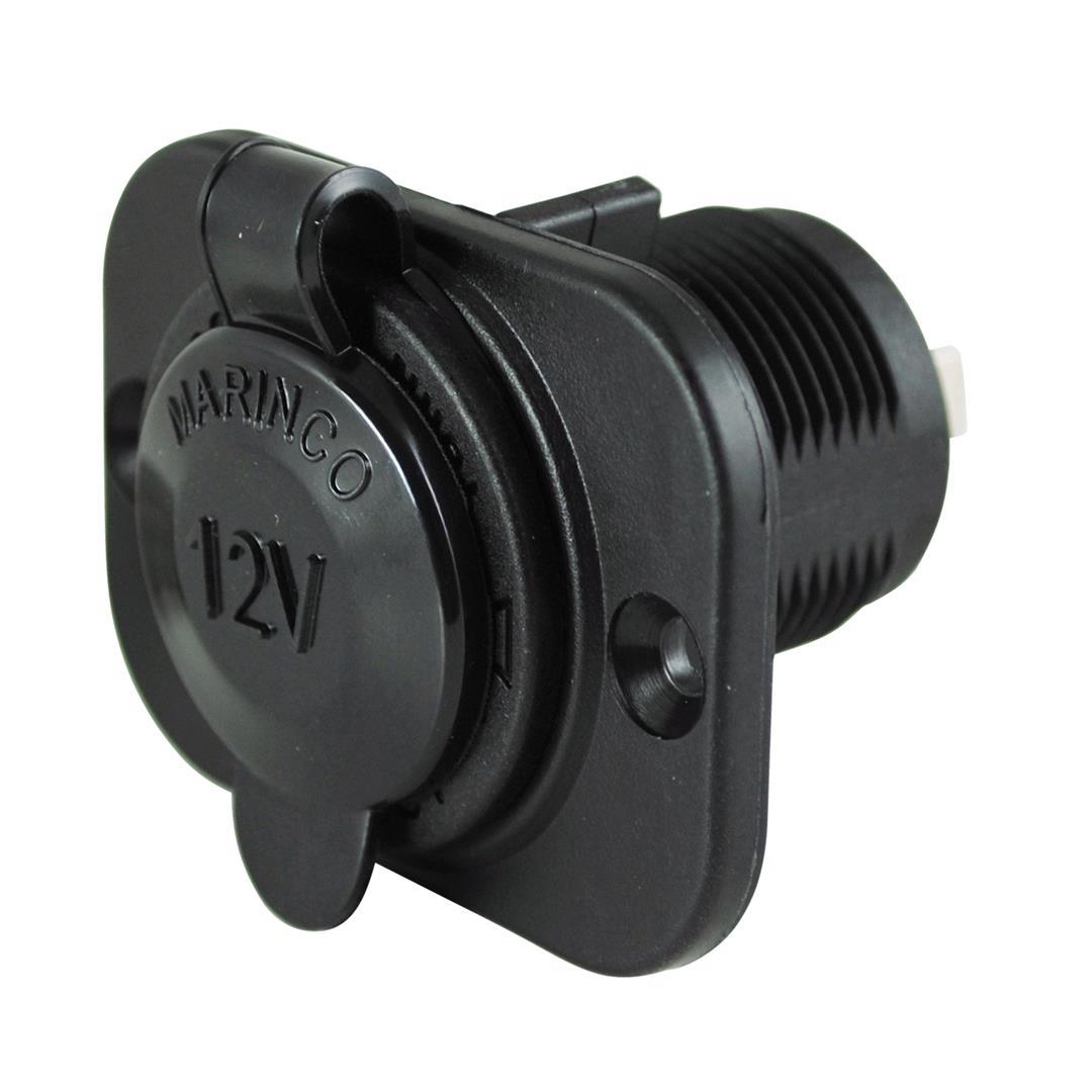 MARINCO 12VRCRV 12V Receptacle, Black - High quality product image showing MARINCO 12VRCRV 12V Receptacle, Black details and features