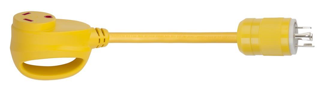 MARINCO 172ARV Adapter, 30A 125/250V Plug & RV 30A 125V Connector - High quality product image showing MARINCO 172ARV Adapter, 30A 125/250V Plug & RV 30A 125V Connector details and features