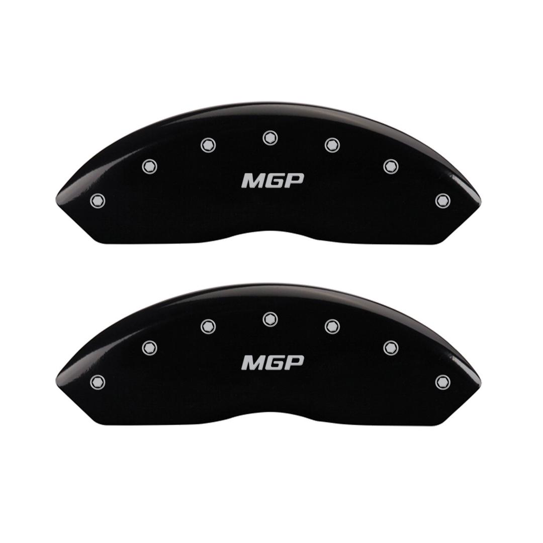 MGP CALIPER 10007SMGPBK Black Brake Covers Engraved with Silver MGP (Set of 4) - The Twister Group Tools product