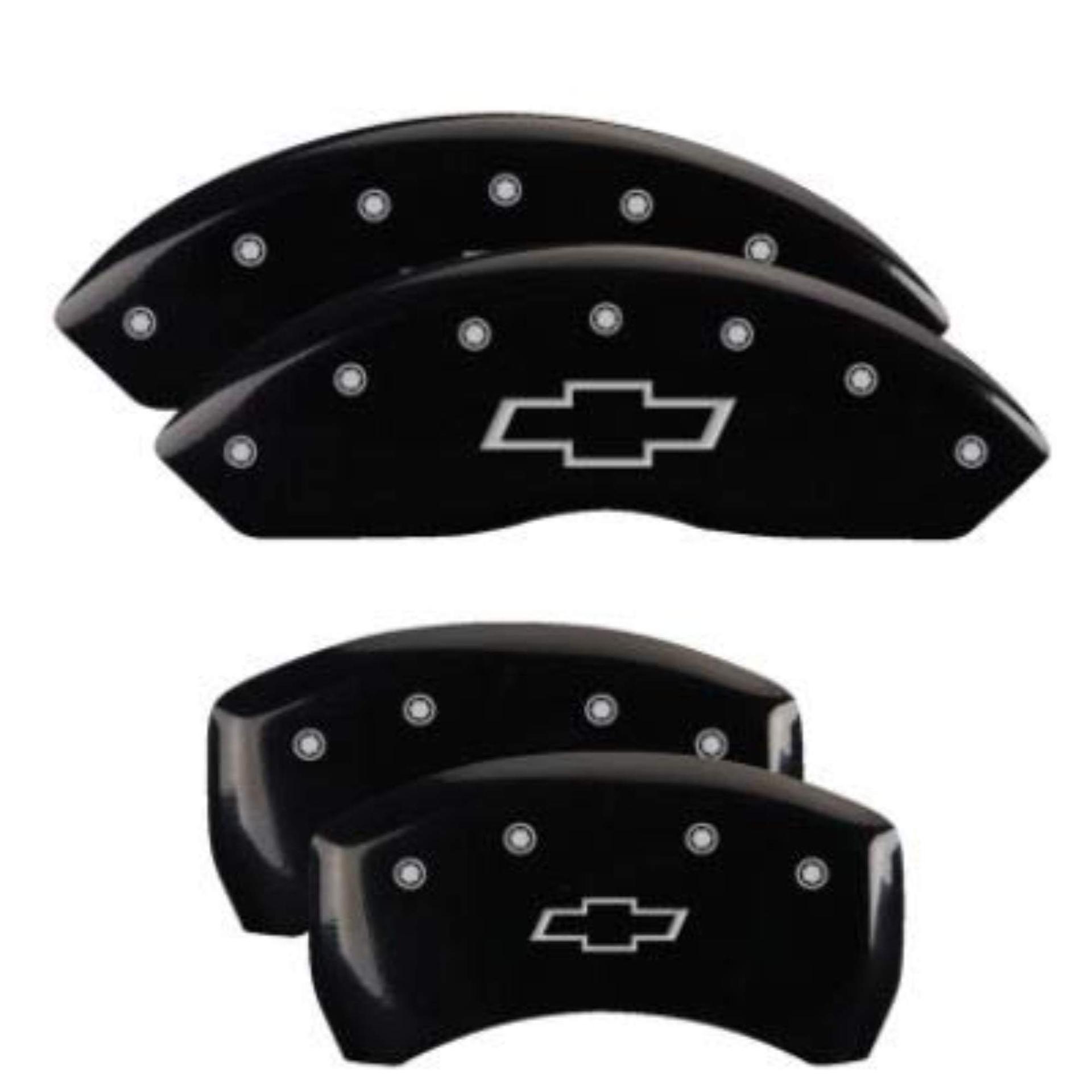 MGP CALIPER 14255SBOWBK Bowtie Black Powder Coat Finish, Silver Characters, Set of 4 - High quality product image showing MGP CALIPER 14255SBOWBK Bowtie Black Powder Coat Finish, Silver Characters, Set of 4 details and features
