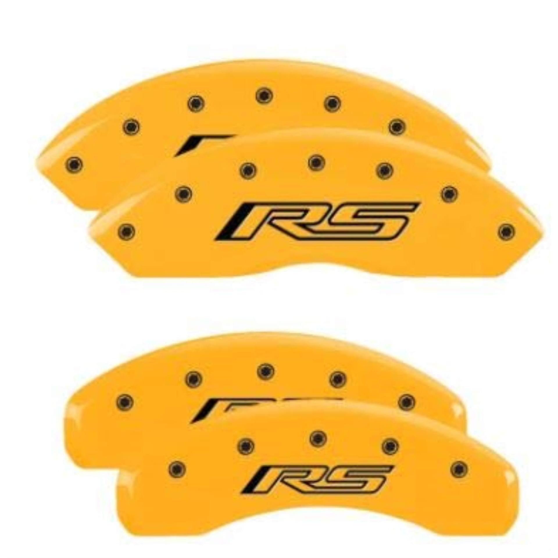 MGP CALIPER 14255SRS5YL RS (Camaro Gen 5/6) Yellow Powder Coat Finish, Black Characters, Set of 4 - High quality product image showing MGP CALIPER 14255SRS5YL RS (Camaro Gen 5/6) Yellow Powder Coat Finish, Black Characters, Set of 4 details and features
