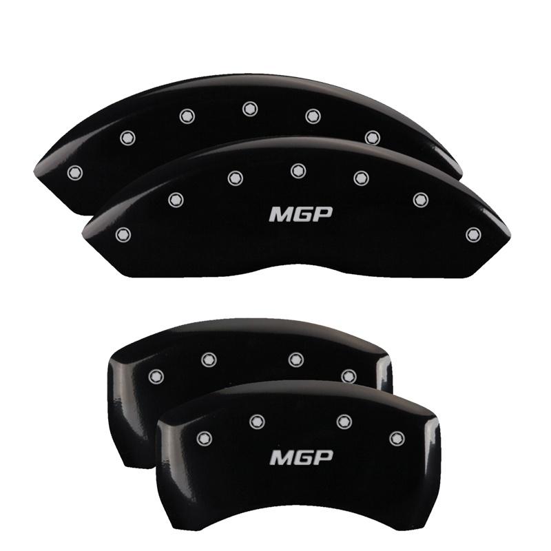MGP CALIPER 21197SMGPBK Black Powder Coat Finish, Silver Characters, Set of 4