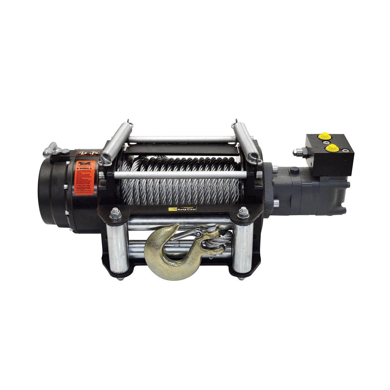 MILE MARKER 70-58010C H18000 Power Steering Hydraulic Winch (18,000 lb. Capacity, 1 Speed) - High quality product image showing MILE MARKER 70-58010C H18000 Power Steering Hydraulic Winch (18,000 lb. Capacity, 1 Speed) details and features