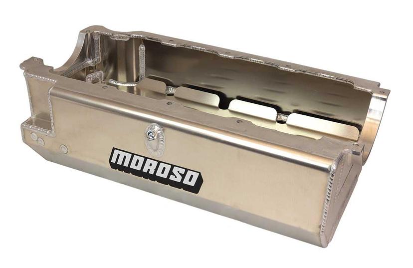 MOROSO 21420 Aluminum Marine/Drag Race Oil Pan, Fits Big Block Chevy Mark IV, 7.75 INCH Depth