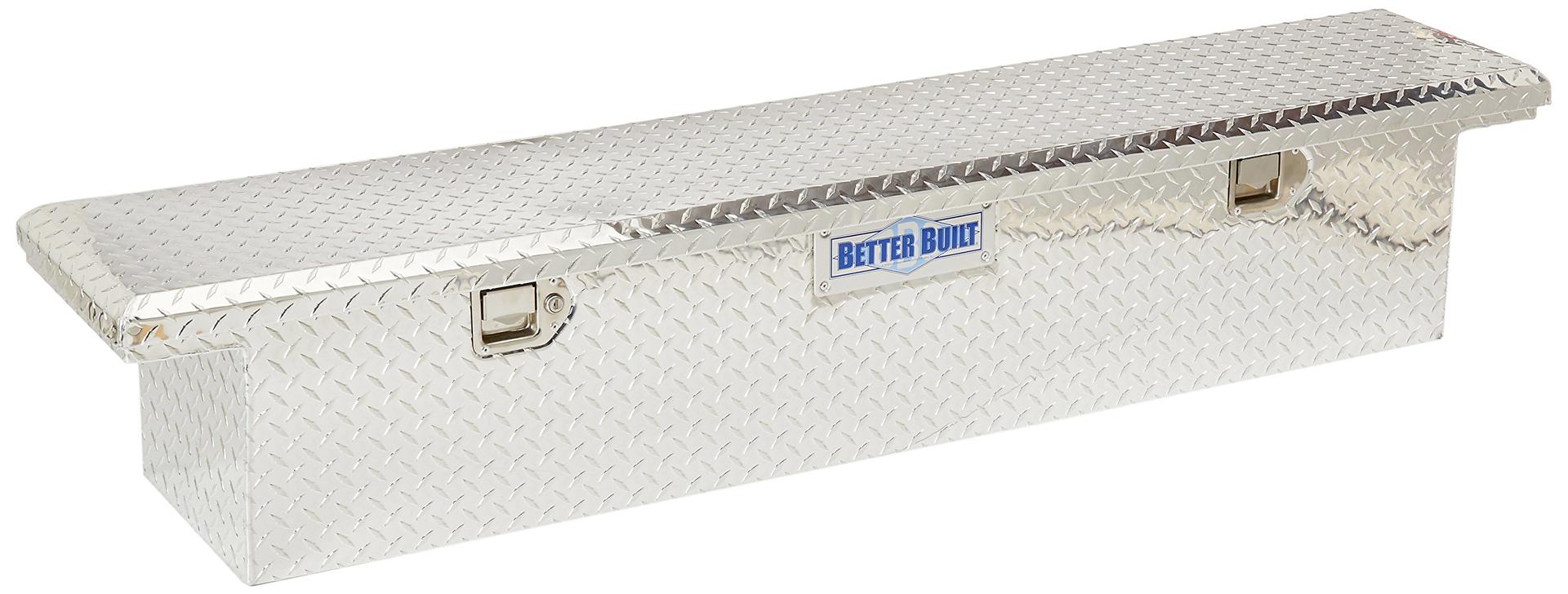 BETTER BUILT 73010284 Tool Box; Crown Series; Crossover; Slim; Low Profile; Single Lid; Diamond Tread; Bright; Aluminum - High quality product image showing BETTER BUILT 73010284 Tool Box; Crown Series; Crossover; Slim; Low Profile; Single Lid; Diamond Tread; Bright; Aluminum details and features