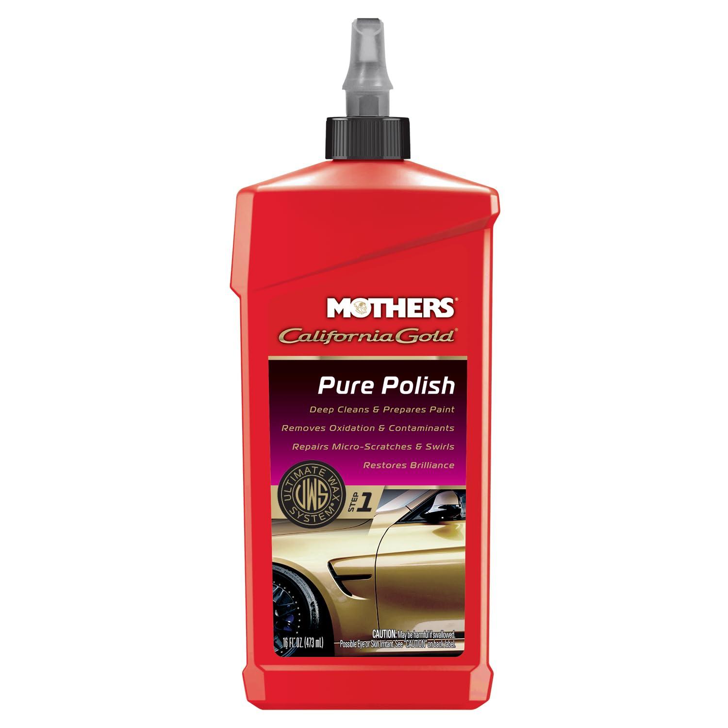 MOTHERS 07100 California Gold Pure Polish (Ultimate Wax System, Step 1) - 16 oz. - High quality product image showing MOTHERS 07100 California Gold Pure Polish (Ultimate Wax System, Step 1) - 16 oz. details and features