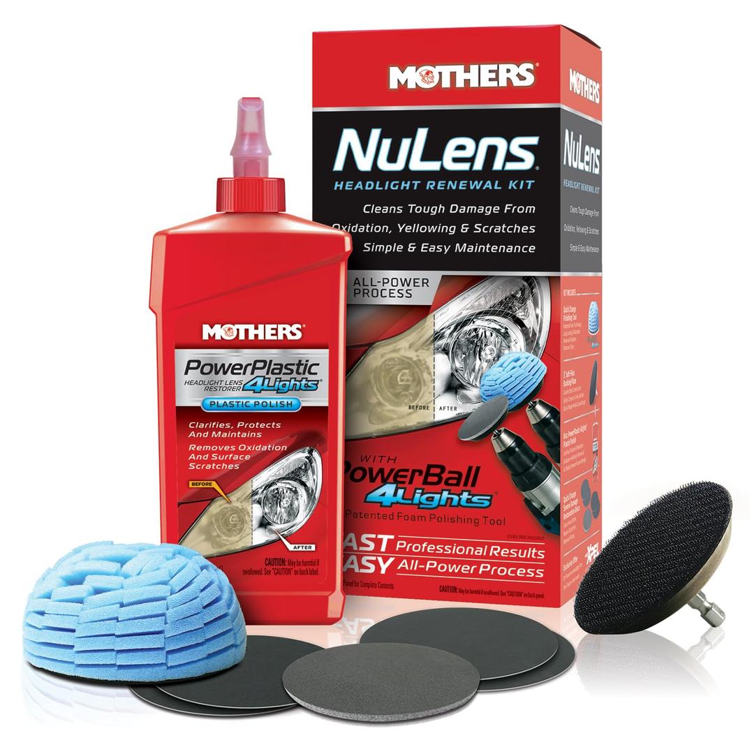 MOTHERS 07251 NuLens Headlight Renewal Kit, 8 fl. oz. - The Twister Group Tools product