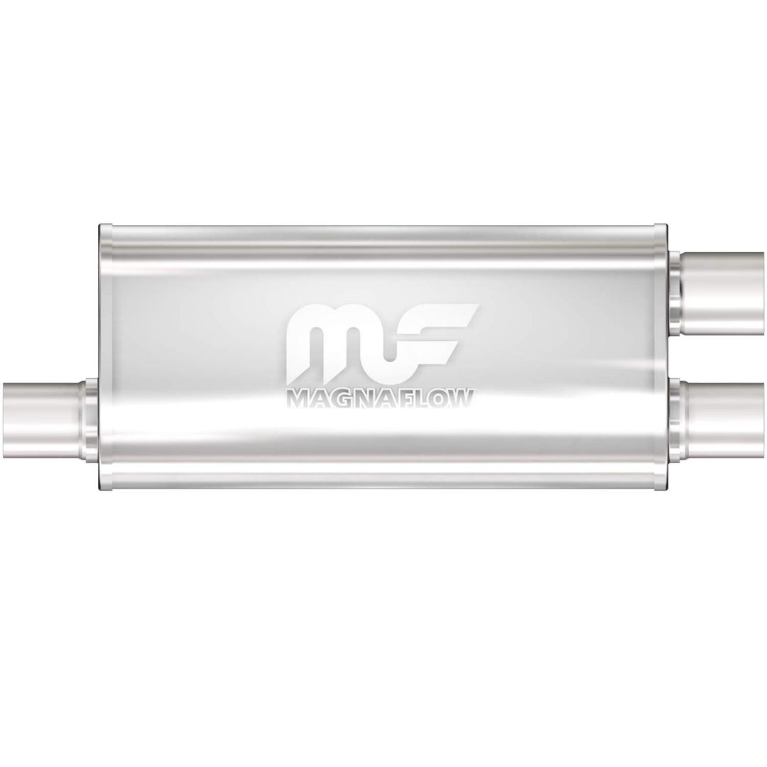 MAGNAFLOW 12267 Exhaust Muffler 3 INCH/2.5 INCH Inlet/Outlet, 5x8x18 INCH Oval, Stainless Steel, Satin Finish - The Twister Group Tools product