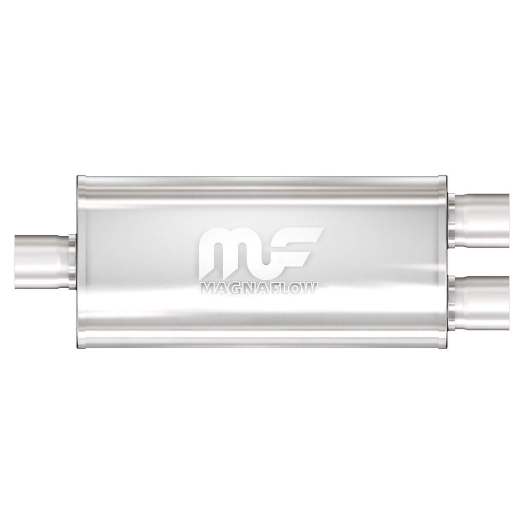 MAGNAFLOW 12298 Exhaust Muffler 3 INCH/3 INCH Inlet/Outlet, 5x8x18 INCH Oval, Stainless Steel, Satin Finish - The Twister Group Tools product