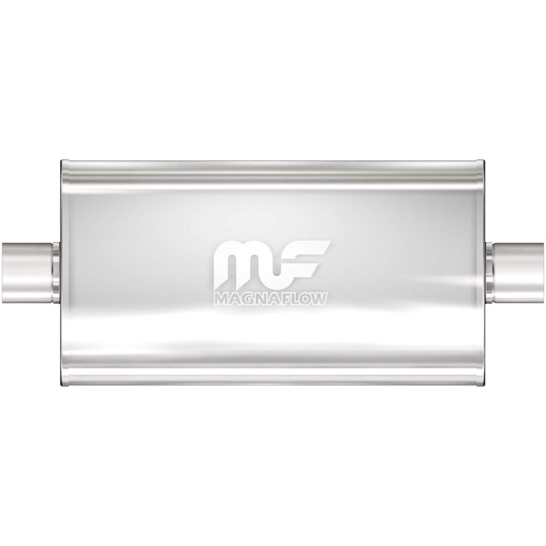 MAGNAFLOW 12579 Exhaust Muffler 3 INCH/3 INCH Inlet/Outlet, 5x11x22 INCH Oval, Stainless Steel, Satin Finish - The Twister Group Tools product