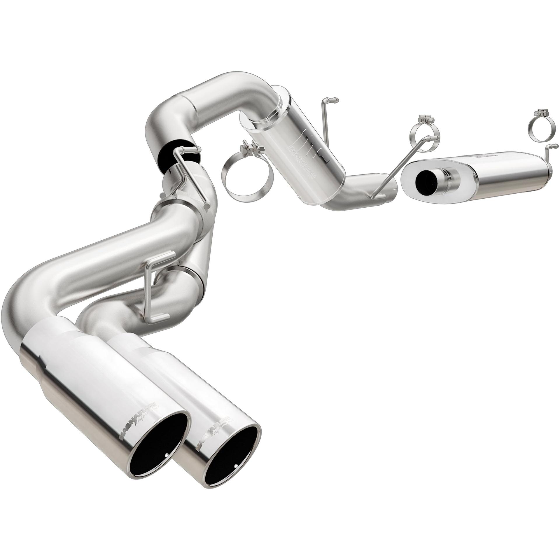 MAGNAFLOW 15333 Exhaust System 19200: Cat-Back, Street Series, For 2014-2024 Ram 2500, For 2014-2024 Ram 3500, V8 6.4L, Dual Same Side Behind Passenger Rear Tire Exit - High quality product image showing MAGNAFLOW 15333 Exhaust System 19200: Cat-Back, Street Series, For 2014-2024 Ram 2500, For 2014-2024 Ram 3500, V8 6.4L, Dual Same Side Behind Passenger Rear Tire Exit details and features