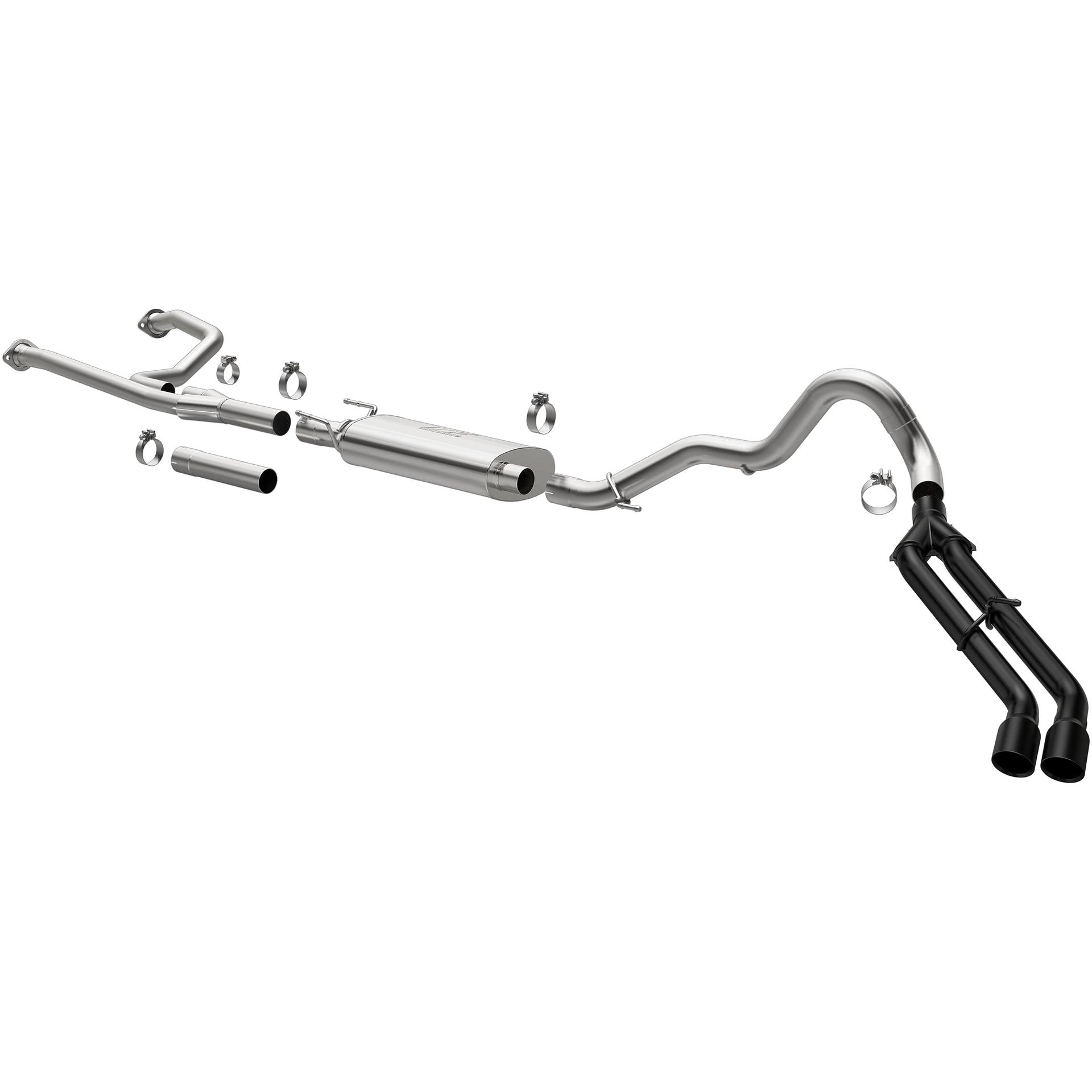 MAGNAFLOW 19603 Exhaust System Cat-Back, Street Series, For 2022-2024 Toyota Tundra, Dual Same Side Behind Driver Rear Tire Exit Style - High quality product image showing MAGNAFLOW 19603 Exhaust System Cat-Back, Street Series, For 2022-2024 Toyota Tundra, Dual Same Side Behind Driver Rear Tire Exit Style details and features