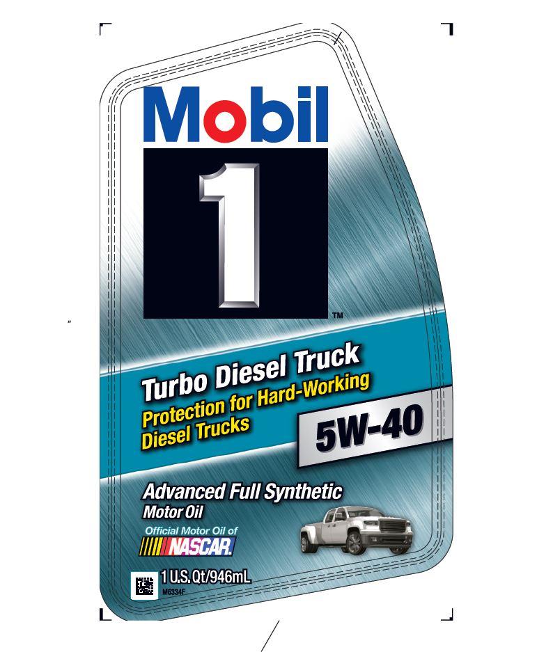 MOBIL 122253 103171 - TURBO DIESEL TRK 5W40 6X1QT (Case of 6)