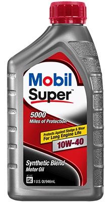 MOBIL 124402 Super 10W40 Motor Oil, 1 Quart (Case of 6)