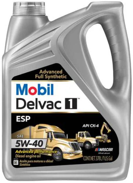 MOBIL 127863 MOBIL DELVAC 1 ESP 5W-40 3X1GA., SAE5W-40; Synthetic; 1 Gallon Jug; Single - High quality product image showing MOBIL 127863 MOBIL DELVAC 1 ESP 5W-40 3X1GA., SAE5W-40; Synthetic; 1 Gallon Jug; Single details and features