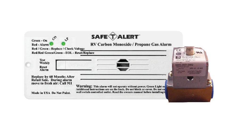 SAFE-T-ALERT 35-742-R-WT-Kit COMBINATION CARBON MONOXIDE/PROPANE, Detects Both LP And CO Gas; Alerts To Leak With Beeping; With LED Indicator; Flush Mount; 12 Volt Hardwire; White - High quality product image showing SAFE-T-ALERT 35-742-R-WT-Kit COMBINATION CARBON MONOXIDE/PROPANE, Detects Both LP And CO Gas; Alerts To Leak With Beeping; With LED Indicator; Flush Mount; 12 Volt Hardwire; White details and features