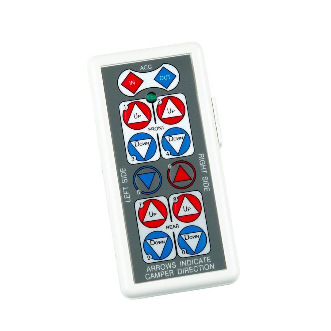 LIPPERT 183070 Replacement Truck Camper Jack Wireless Remote Controller, Up-Down, Right-Left, in-Out Buttons, Directional Motor Control Pad, Requires 2 AA Batteries - The Twister Group Tools product