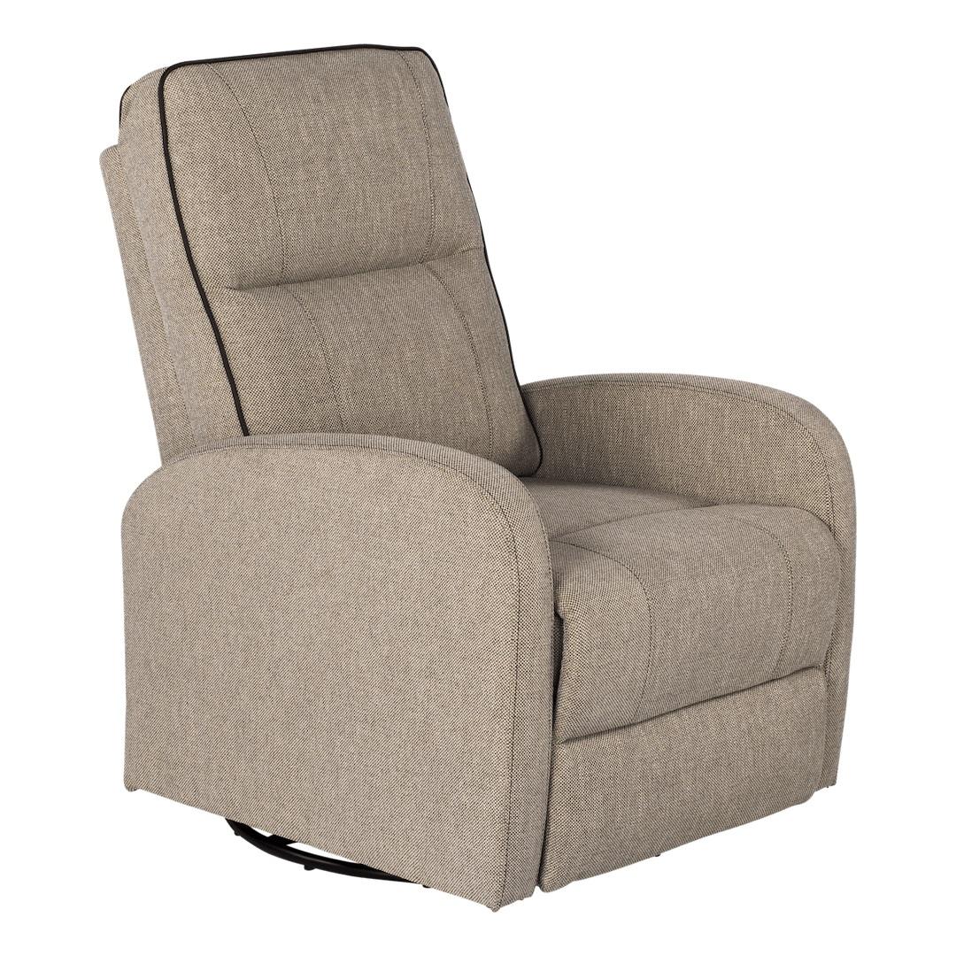LIPPERT 2020129886 PUSHBACK RECLINER, Swivel Pushback Recliner; 28 Inch Width x 34 Inch Depth x 41 Inch Height Overall; 64 Inch Reclining Depth; 21 Inch Width x 21 Inch Depth x 19 Inch Height Sitting Surface; Norlina - The Twister Group Tools product
