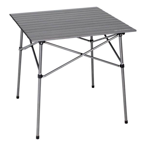 LIPPERT 2021000209 HD Hybrid Foldable Camp Table with Carry Bag White 27 1/2 INCH x 27 1/2 INCH x 27 1/2 INCH (H x W x D),Hammer Grey - High quality product image showing LIPPERT 2021000209 HD Hybrid Foldable Camp Table with Carry Bag White 27 1/2 INCH x 27 1/2 INCH x 27 1/2 INCH (H x W x D),Hammer Grey details and features