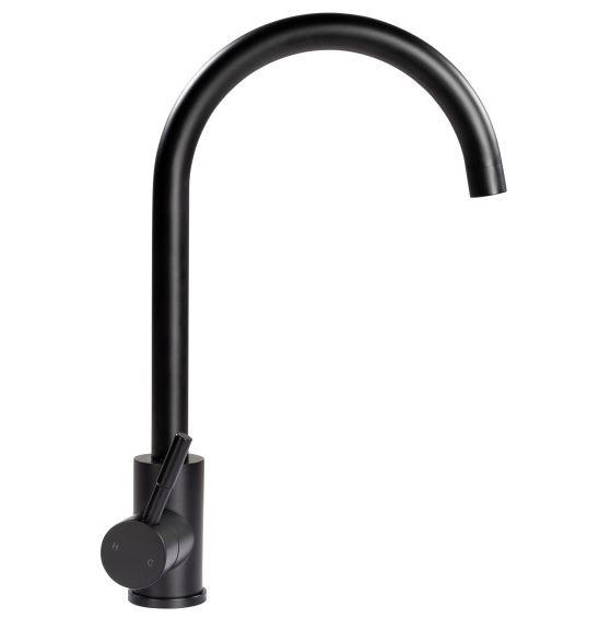 LIPPERT 2021090601 Flow Max Curved Gooseneck Kitchen Faucet for RVs and Residential - High quality product image showing LIPPERT 2021090601 Flow Max Curved Gooseneck Kitchen Faucet for RVs and Residential details and features