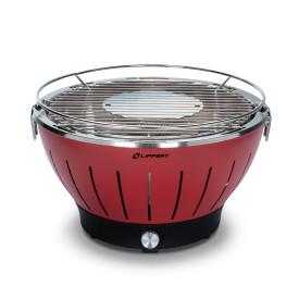 LIPPERT 2021106515 Barbeque Grill; Odyssey; Charcoal; Flames; Round; 14.17 Inch Length x 14.17 Inch Width x 8.46 Inch Height; Powder Coated; Red - The Twister Group Tools product